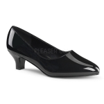 2" Wide Width Block Heel Patent Pump
