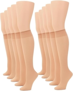 12 Pack Sheer Knee High Stockings