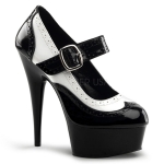PL-Delight 688 Black And White Platform Pump