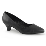 2" Wide Width Block Heel Pump Faux Leather