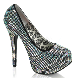 PL-Teeze06W Wide Width Platform Pump With Rhinestones